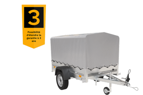 Remorque 750 kg 200 x 125 avec bâche dôme et arceau Garden Trailer 201 KIPP
