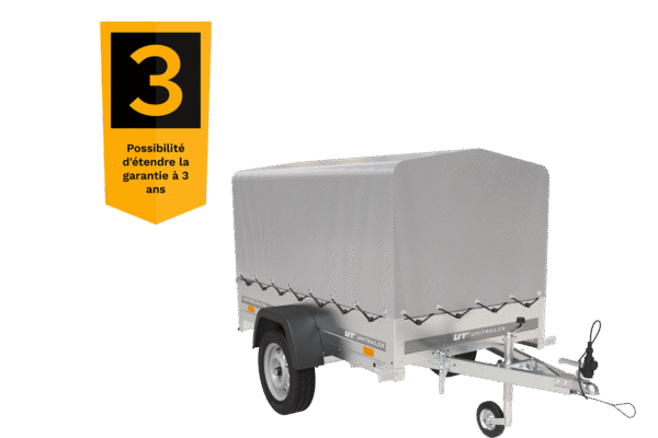 Remorque 750 kg 200 x 125 avec bâche dôme et arceau Garden Trailer 201 KIPP