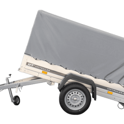 Remorque automobile Garden Trailer 200 KIPP 200 x 106 cm avec bâche haute, arceau et roue jockey PTAC 500 kg