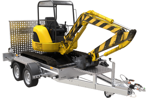Remorque de chantier pour le transport d’une mini pelle – UNITRAILER STARK 3 260 – Image 6