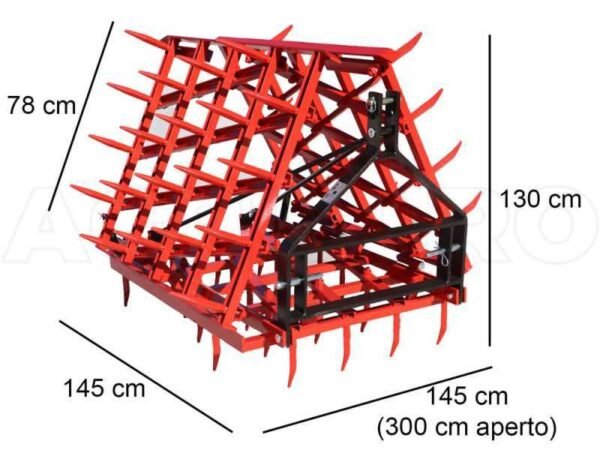 Herse à dents fixes série lourde EPP60 – Portée / Tractée – 60 Dents Repliables – 300 cm – Image 9