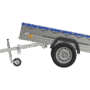 Remorque Garden Trailer 200 Kipp avec roue jockey et bâche plate bleue