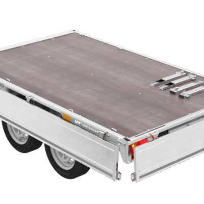 remorque deux essieux 254×151 avec roues unitrailer solid 250/2 dmc 750 kg