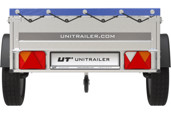 Remorque Garden Trailer 200 Kipp avec roue jockey et bâche plate bleue – Image 4