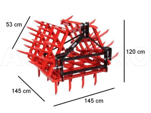 Herse à dents fixes lourde renforcée EPPR50 – Portée / Tractée – 50 Dents – 250 cm – Image 7