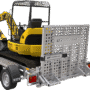 Remorque de chantier pour le transport d’une mini pelle – UNITRAILER STARK 3 260
