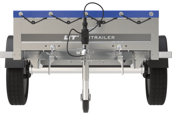 Remorque Garden Trailer 200 Kipp avec roue jockey et bâche plate bleue – Image 7