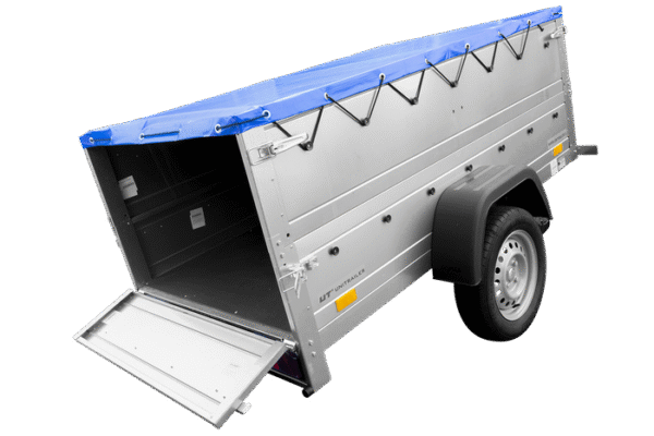 Remorque neuve 200×106 avec bâche plate, rehausses de ridelles et roue jockey – Garden Trailer 200 KIPP – Image 3