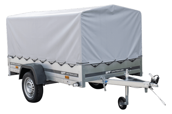 Remorque routière avec bâche haute, arceau et roue jockey 230×125 Garden Trailer 230 KIPP – Image 5