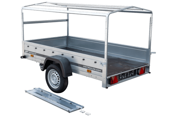 Remorque routière avec bâche haute, arceau et roue jockey 230×125 Garden Trailer 230 KIPP – Image 9