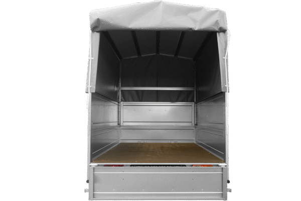 Remorque simple essieu 200×106 avec bâche haute, arceau, rehausses de ridelles et roue jockey – Garden Trailer 200 KIPP – Image 7