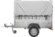 Remorque tôle Garden Trailer 200 KIPP 200×106 cm [avec rehausses grillagées, bâche haute et arceau