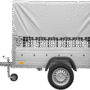 Remorque tôle Garden Trailer 200 KIPP 200×106 cm [avec rehausses grillagées, bâche haute et arceau]
