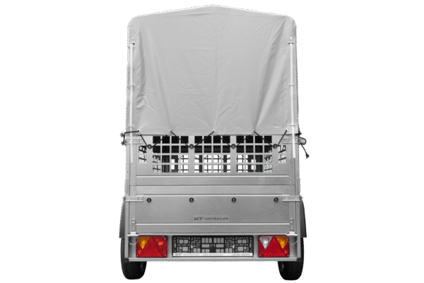 Remorque tôle Garden Trailer 200 KIPP 200×106 cm [avec rehausses grillagées, bâche haute et arceau – Image 4