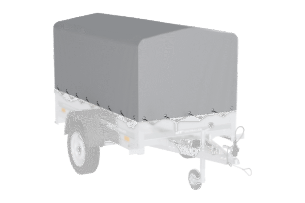Remorque tôle Garden Trailer 200 KIPP 200×106 cm [avec rehausses grillagées, bâche haute et arceau – Image 10
