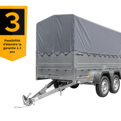 Remorque voiture 2 essieux UNITRAILER GARDEN TRAILER 264/2 KIPP