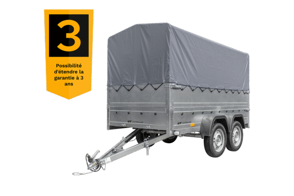 Remorque voiture 2 essieux UNITRAILER GARDEN TRAILER 264/2 KIPP