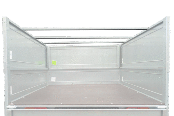 unitrailer 264/2 kipp avec roue jockey, tiges de support et bâche plate bleue – Image 2